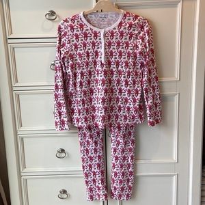 Roller Rabbit Monkey Print Pajama Set Pink